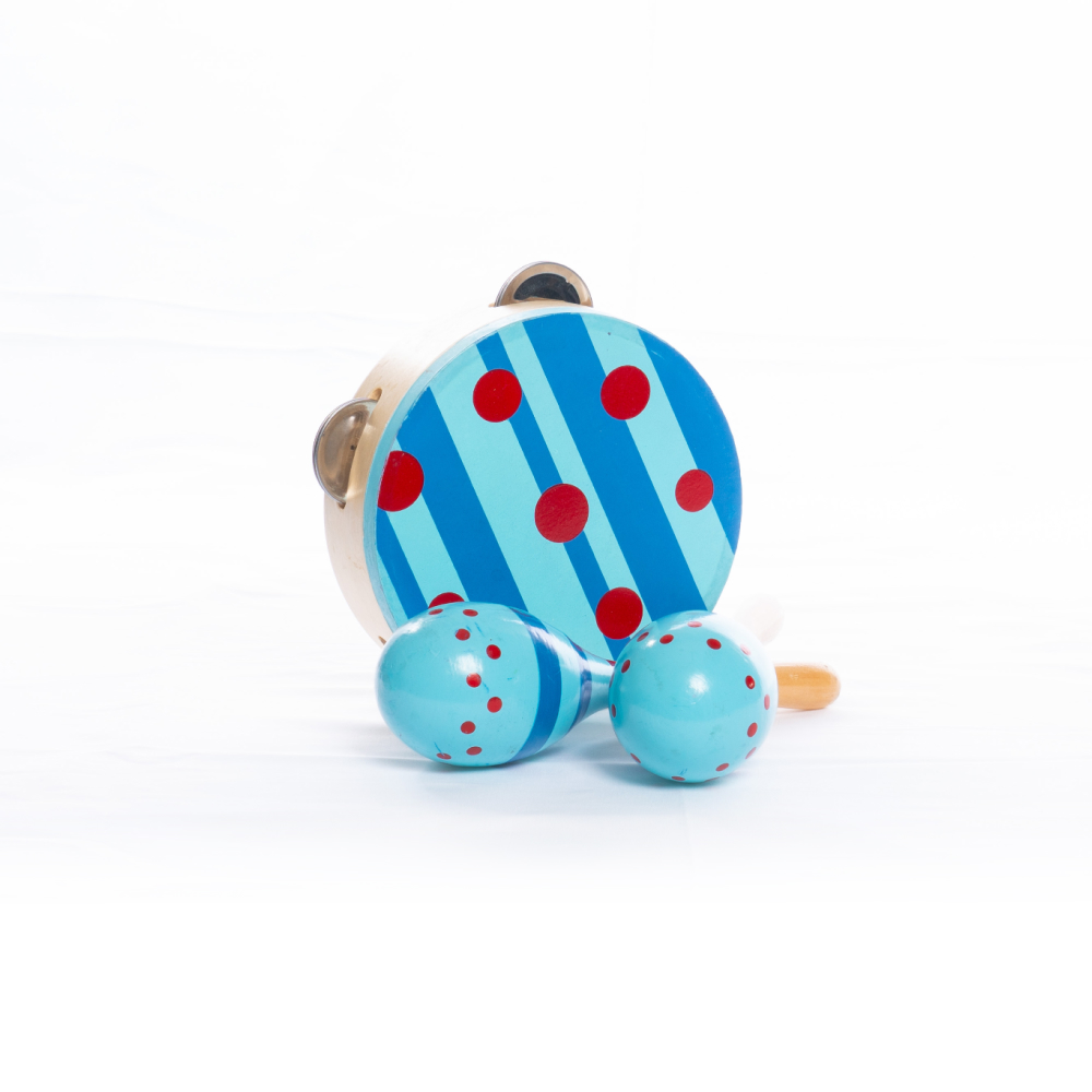 Music Set Including Tambourine and Maraca