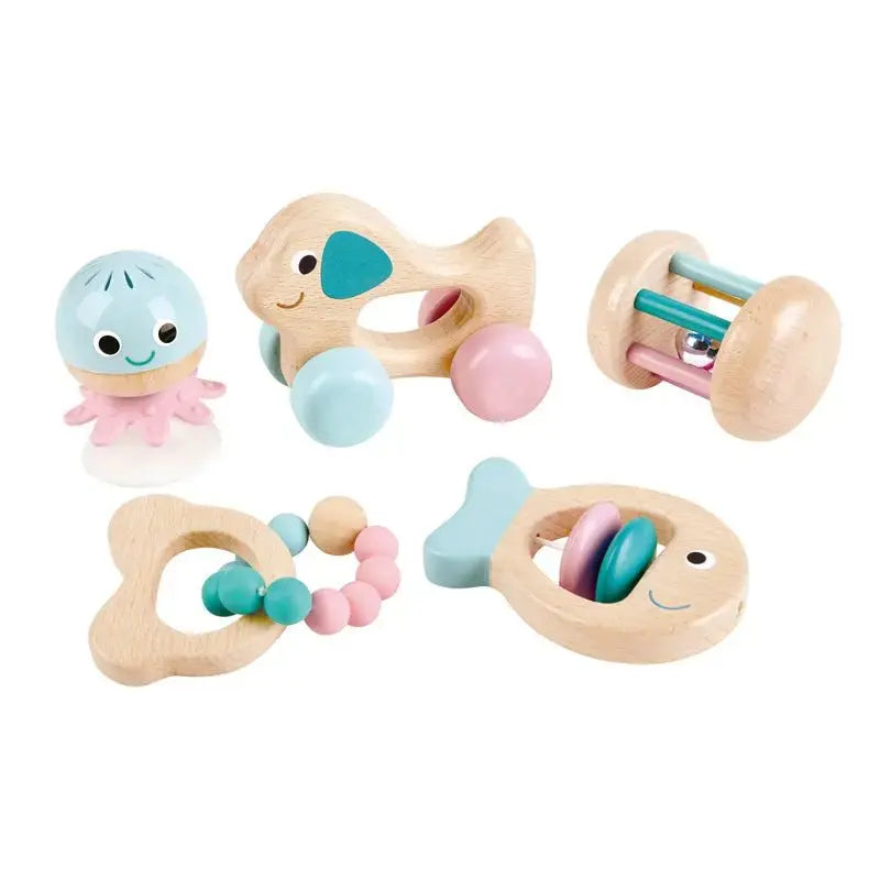 Hape Wooden Multi-Stage Sensory 5 Pieces Set