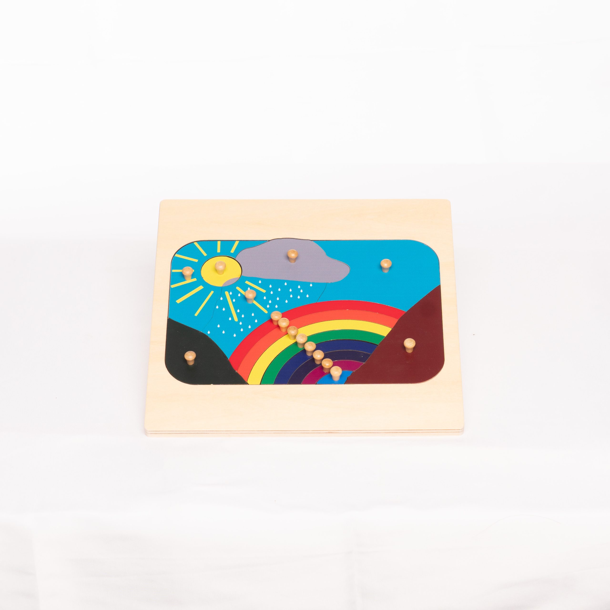 Jigsaw Rainbow Wooden Puzzle Game