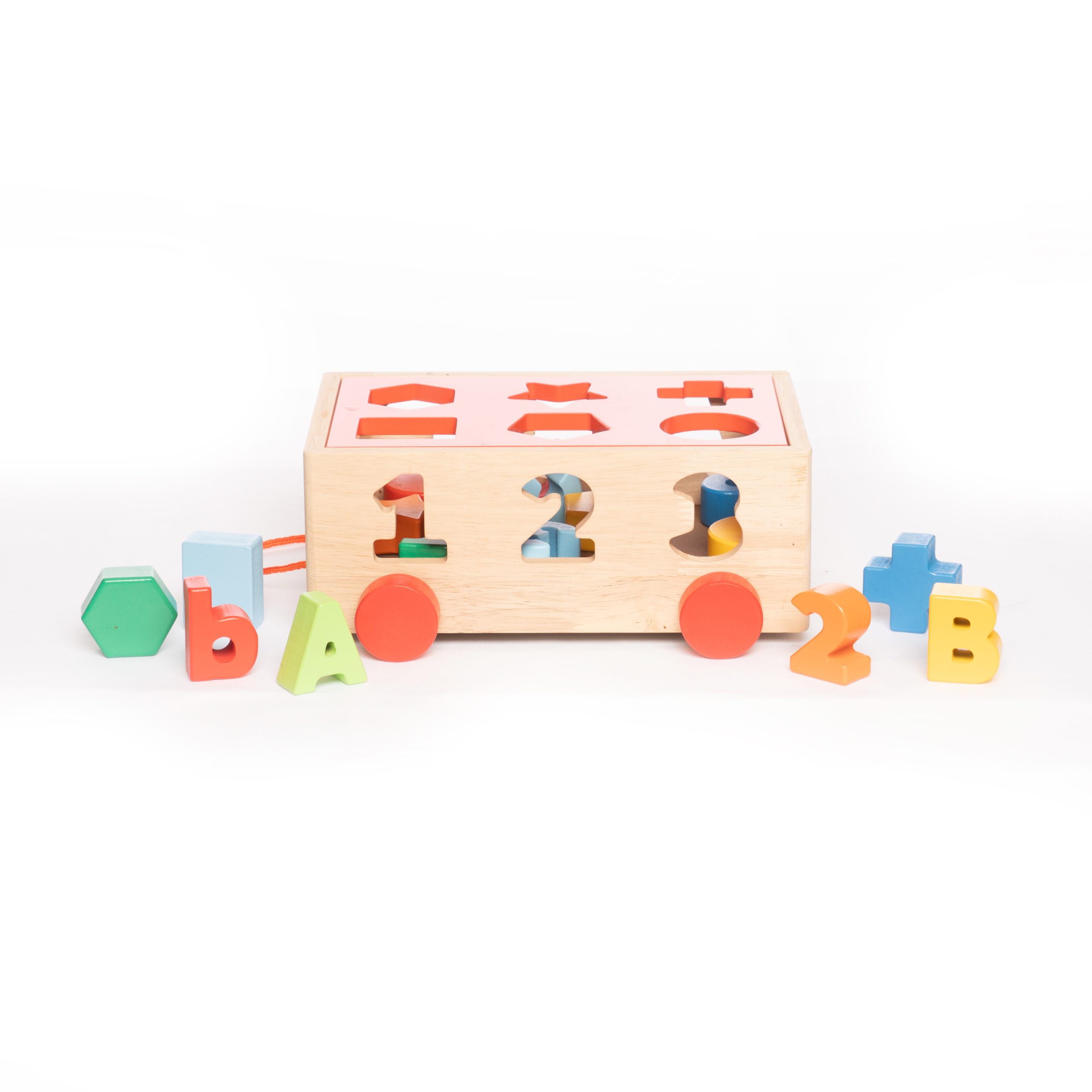 Wooden Shape Sorter Pull Along Toy - Image 4