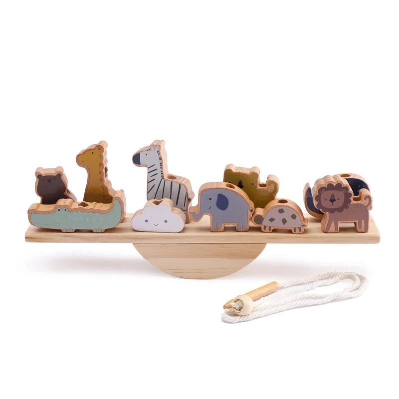Montessori Lacing Animals and Seesaw Balance