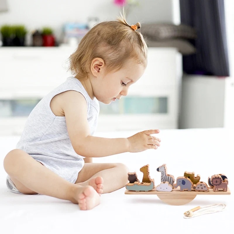 Montessori Lacing Animals and Seesaw Balance - Image 6