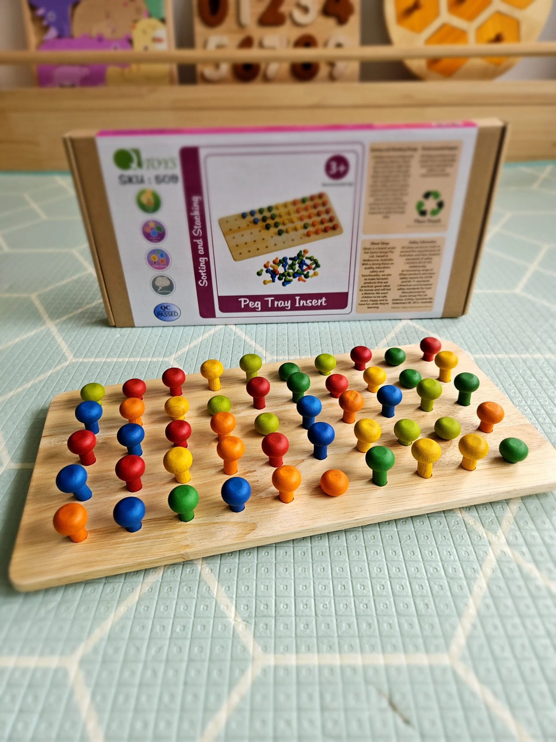 Montessori Sand and Peg Tray - Image 4