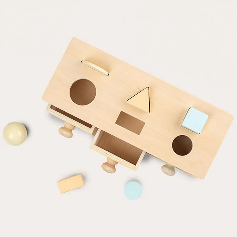 Montessori Wooden Shape Sorting Drawer - Image 3
