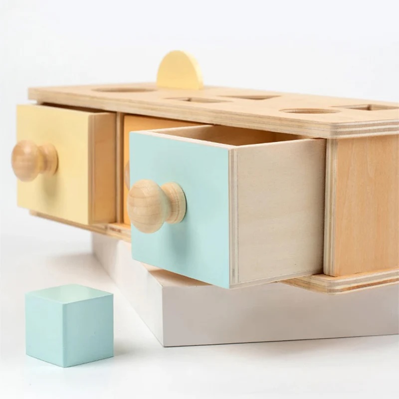 Montessori Wooden Shape Sorting Drawer - Image 4