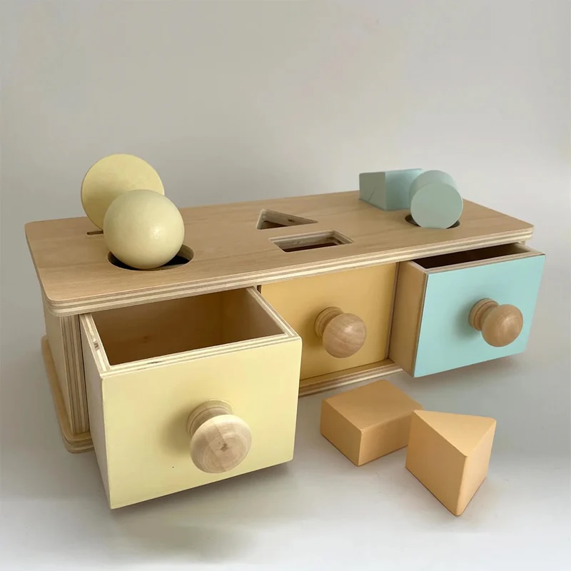 Montessori Wooden Shape Sorting Drawer - Image 5